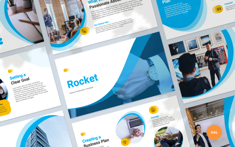 Rocket - 启动谷歌幻灯片演示模板