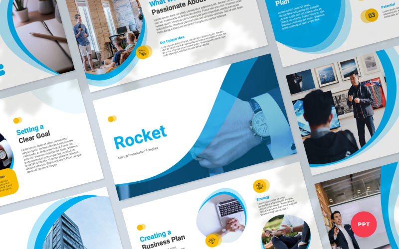 Rocket - Startup PowerPoint prezentační šablona