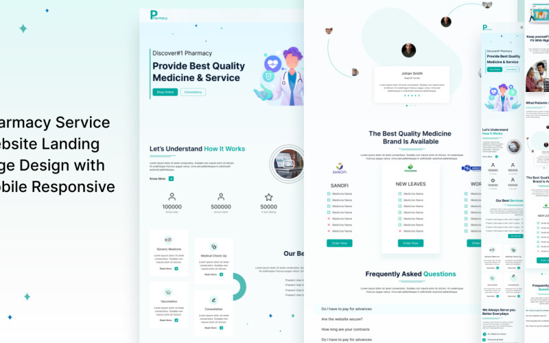 Design der Landingpage für Apothekendienste