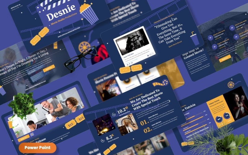 Desnie - Modèle Powerpoint de production cinématographique