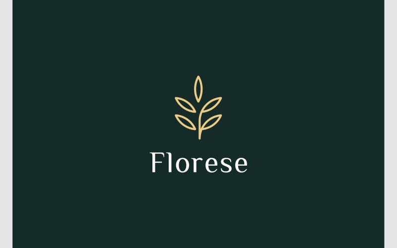 Letter F Leaf Plant Nature Logo