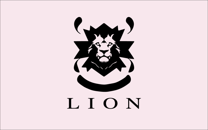 Plantilla de diseño de logotipo de león V12