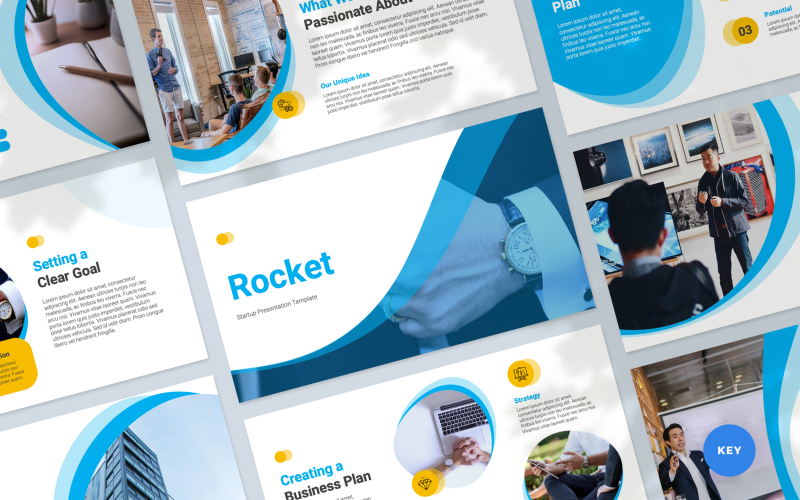 Rocket - Startup Keynote-presentatiesjabloon