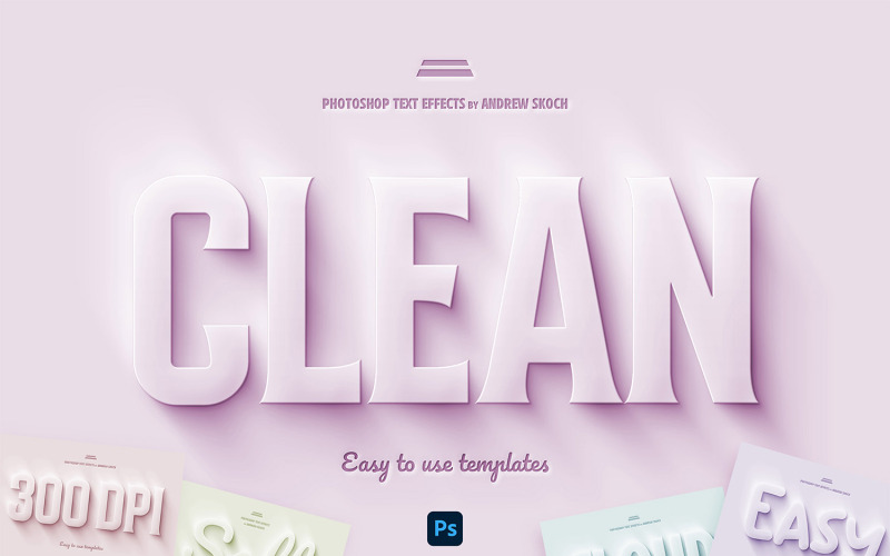 Clay 3D - Photoshop Textový efekt