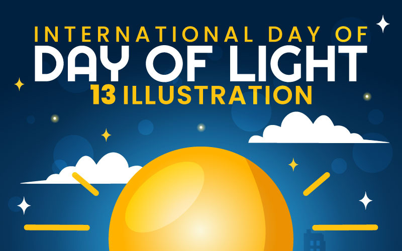 13 Mezinárodní den světla ilustrace