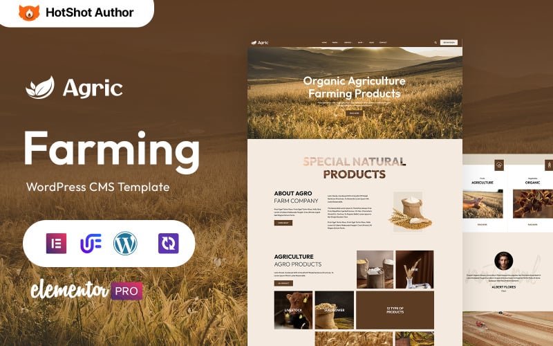 Agric - Tema WordPress Elementor multiuso Agro