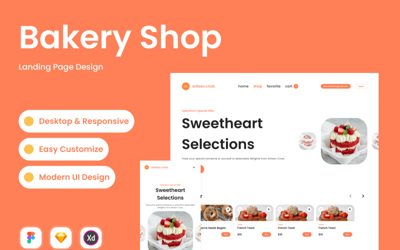 Artisan Crust – Bäckerei-Shop-Landingpage V2