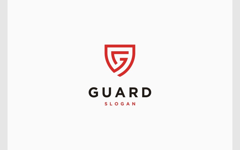 Bokstaven G Shield Security Protect Logotyp