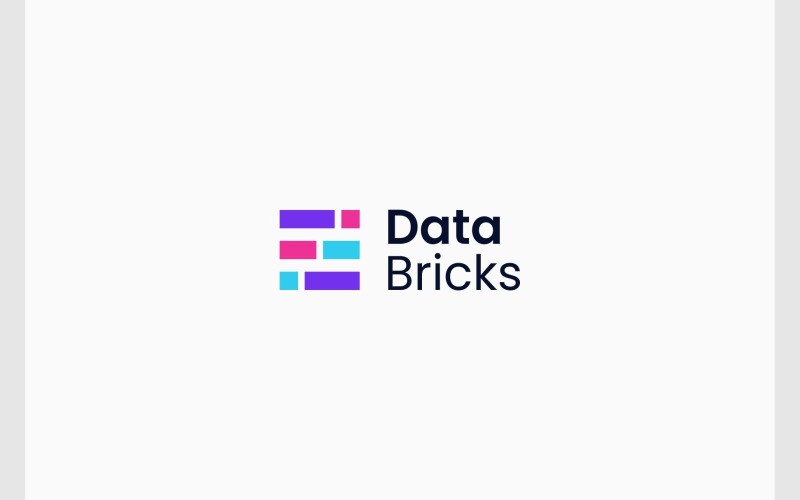 Цифровий логотип технології Data Brick