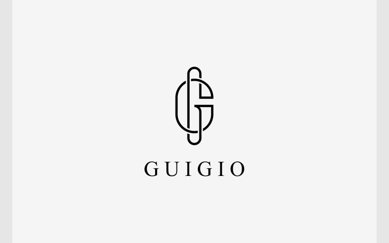 Letra G ou GG logotipo elegante de luxo