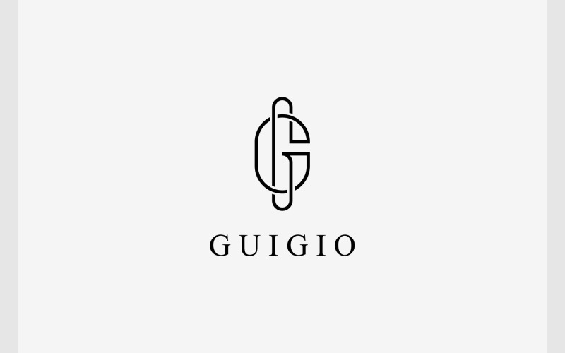 Logo elegante di lusso con lettera G o GG