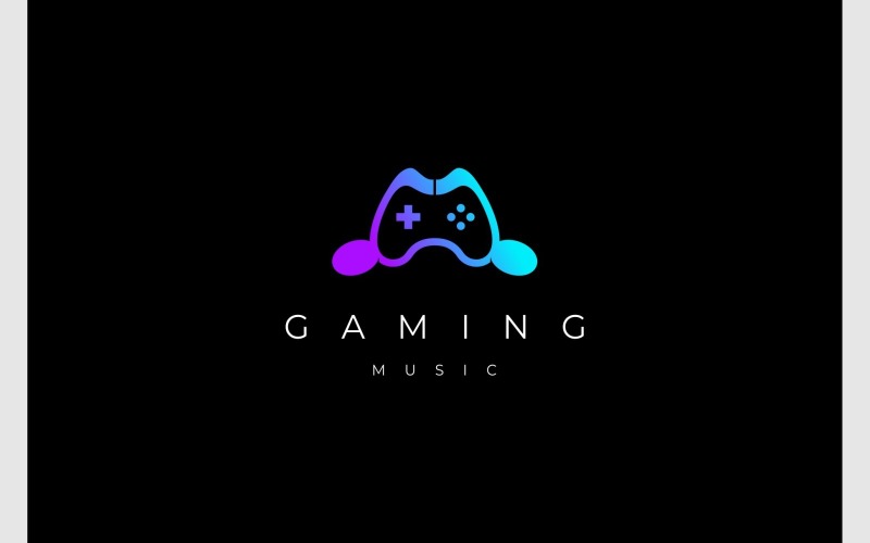 Logotipo da música do jogo da nota musical do joystick