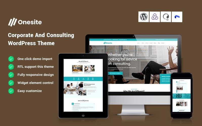 Onesite – Thème WordPress pour entreprises et conseils