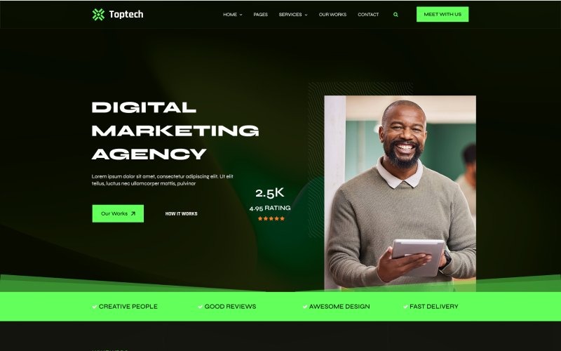 Toptuch – HTML5-mall för digital marknadsföringsbyrå