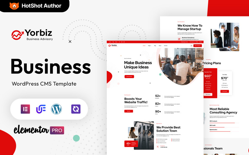 Yorbiz — бизнес-многоцелевая тема WordPress Elementor