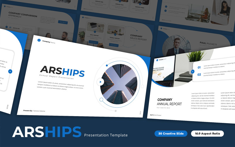 Arship - Årsrapport PowerPoint-mall