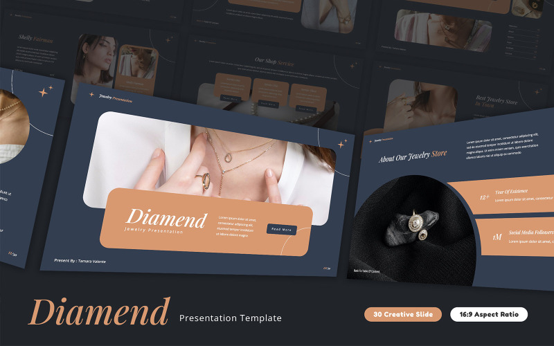 Diamend - modelo de PowerPoint de joias