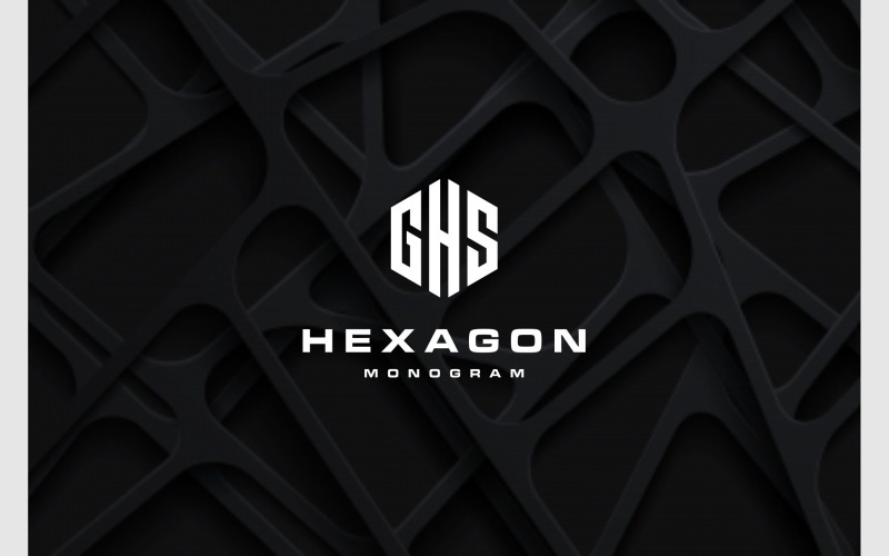 Геометрический логотип шестиугольника GHS