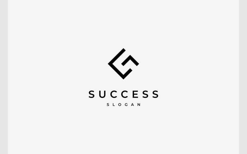 Lettera G freccia su successo semplice logo