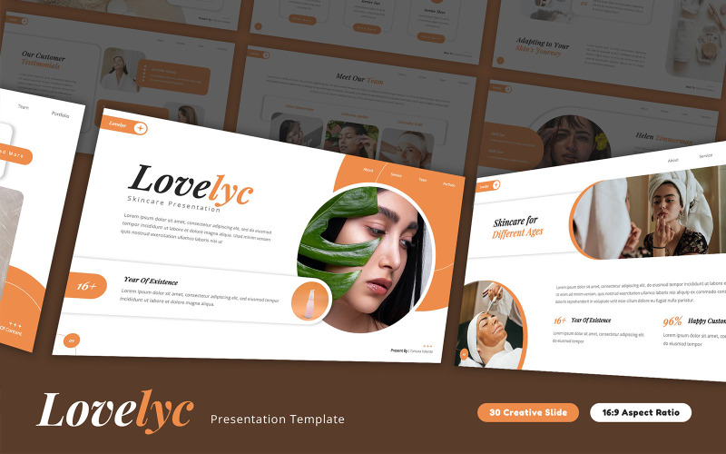 Lovelyc - Modèle Google Slides pour les soins de la peau