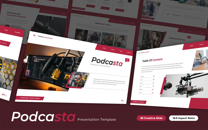 Podcasta – Podcast-Keynote-Vorlage