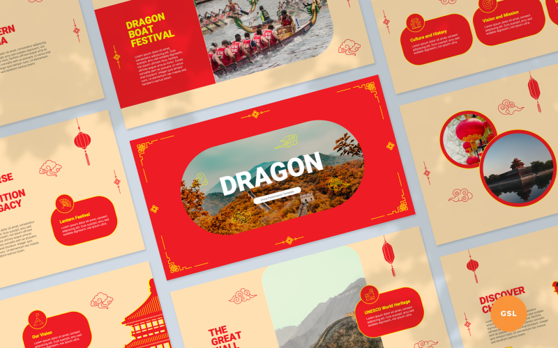 Drago - Modello di presentazione di Presentazioni Google Cina