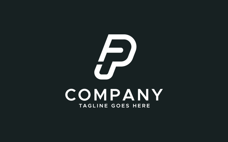 FP brief minimaal logo ontwerpsjabloon