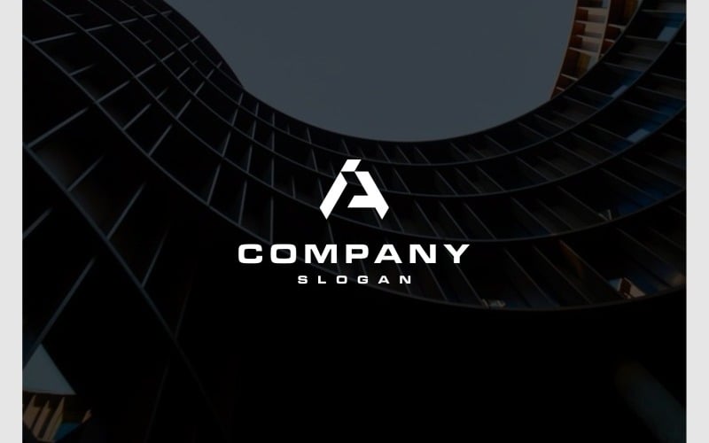 Letra AI IA Triângulo Logotipo Moderno