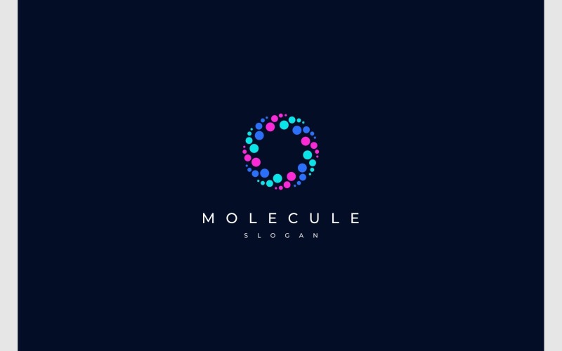 Logo de la science des particules du cercle moléculaire