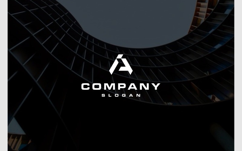 Písmeno AI IA Trojúhelník Moderní Logo