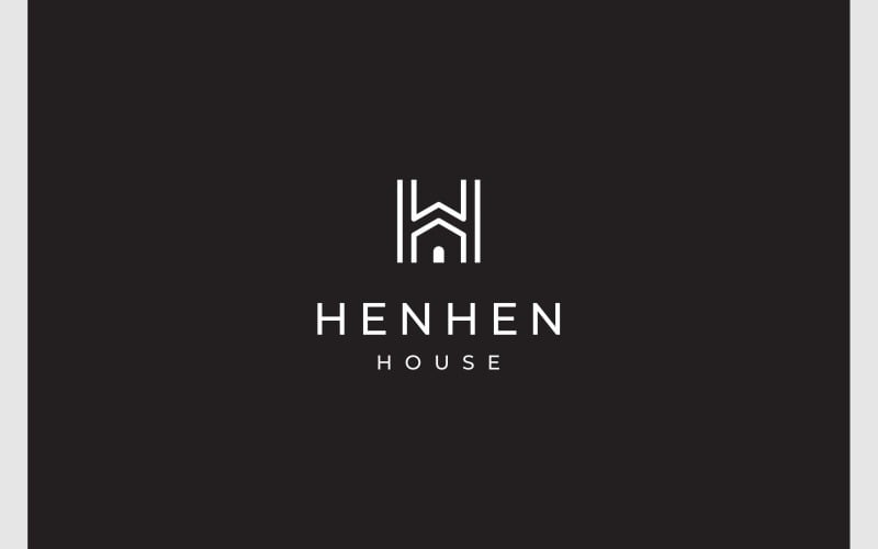Písmeno H Home House Building Logo