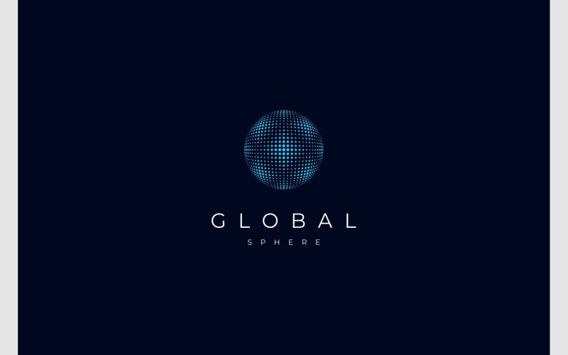 Polotónové koule Globe Circle Logo