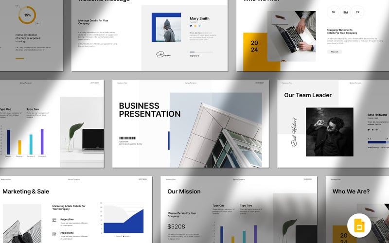 Шаблон Googleslide служби бізнес-плану