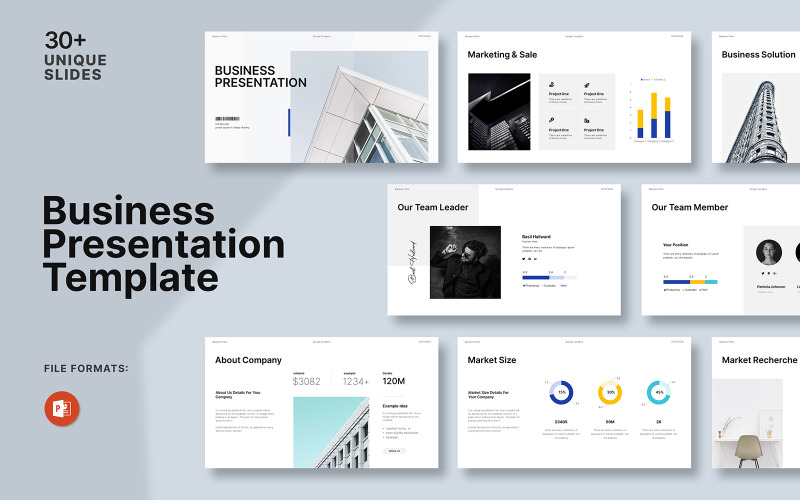 Шаблон Powerpoint службы бизнес-плана