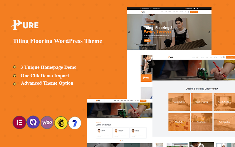 Téma Wordpress Pure - obklady a podlahy