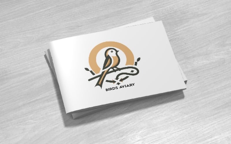 Plantilla de logotipo de aviario de aves
