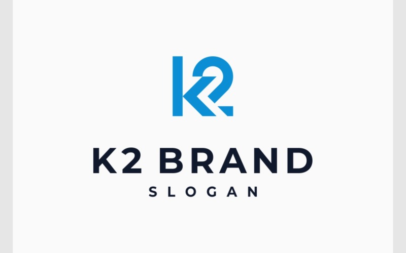 Lettera K2 semplice logo minimale