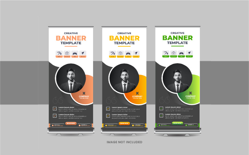 Roll Up Banner veya Şirket reklamı roll up banner düzeni