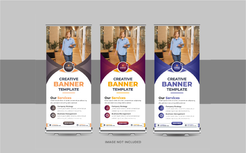 Roll Up Banner veya Şirket reklamı roll up banner şablon tasarımı