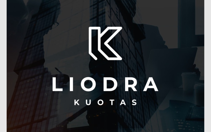 Bokstav LK KL Minimalistisk Enkel Logotyp