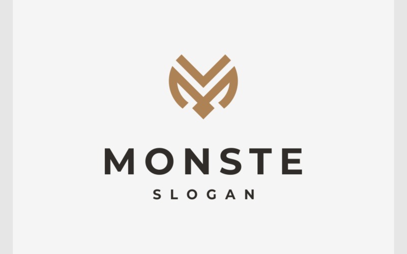 Lettre M Logo élégant de luxe initial