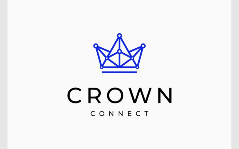 Logo de connexion de technologie de circuit de couronne