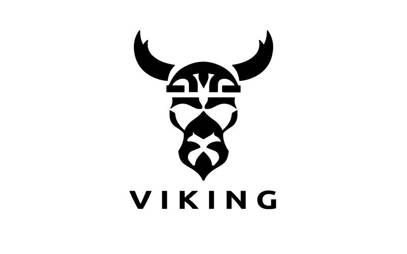 Plantilla de diseño de logotipo vikingo V10
