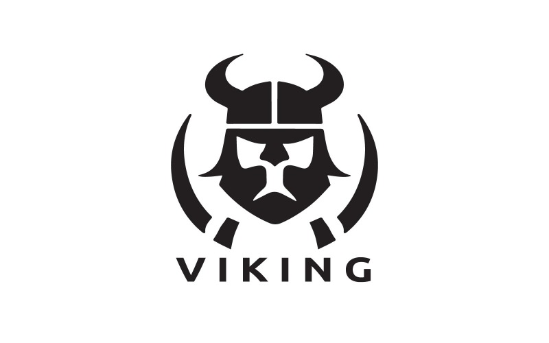 Plantilla de diseño de logotipo vikingo V13