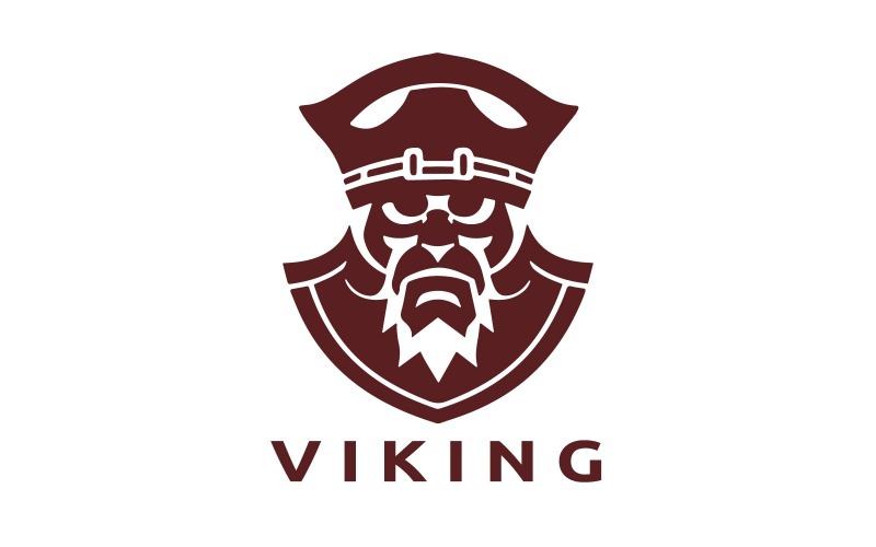 Plantilla de diseño de logotipo vikingo V5