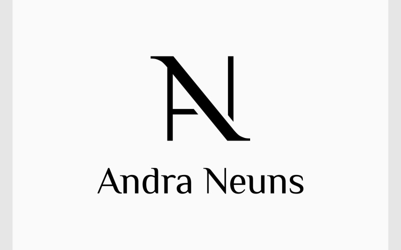 Letter AN NA minimalistisch elegant logo