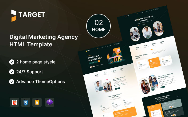 Цільовий | SEO та маркетинговий шаблон HTML5