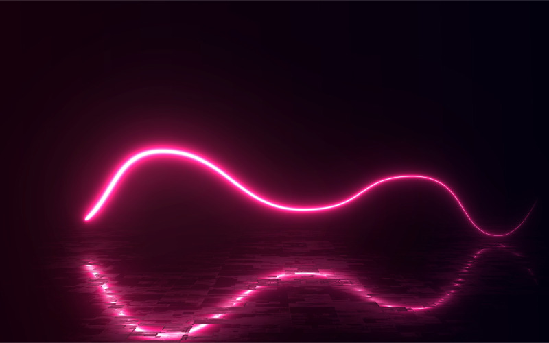 3D vykreslování Neon efekt světlo pozadí