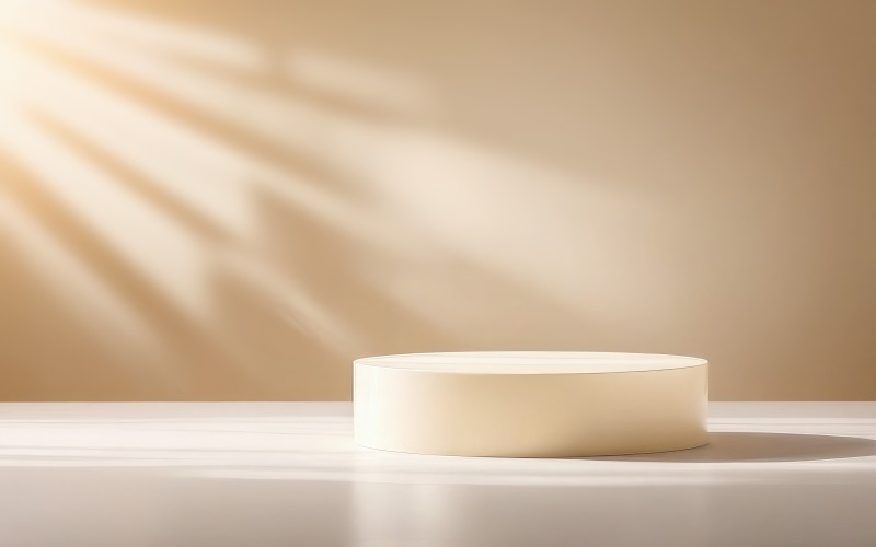 Niedrig poliertes Podium aus Kunststoff. Hintergrunddesign