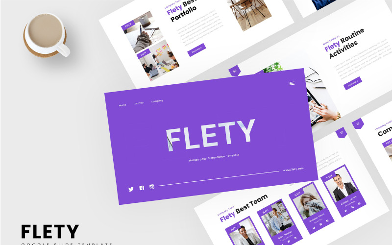 Flety - Multifunctionele Google Presentaties-sjabloon